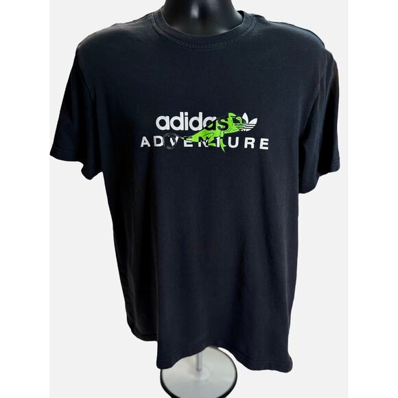 Adidas Adventure Lizard Graphic Tee Black Men’s Medium - Picture 1 of 10